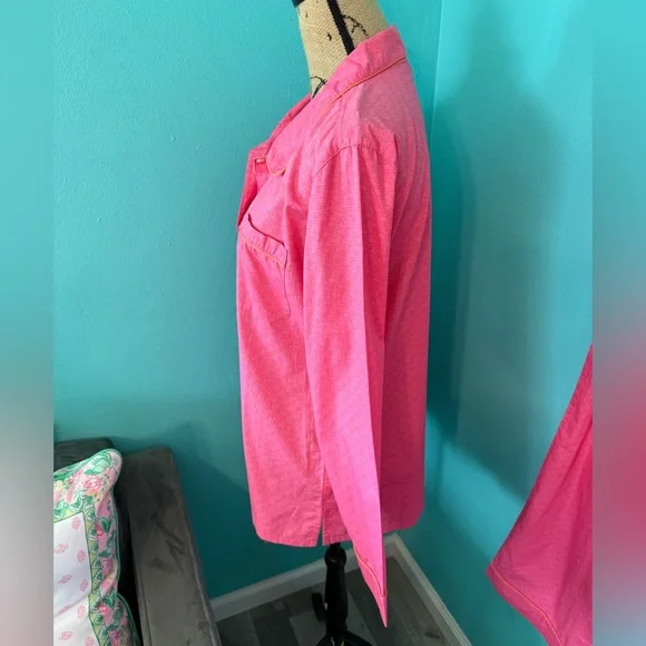 EUC Women’s Vineyard Vines Whale Pattern 2 Piece Long Sleeve Pajama Set Size M - Picture 3 of 9